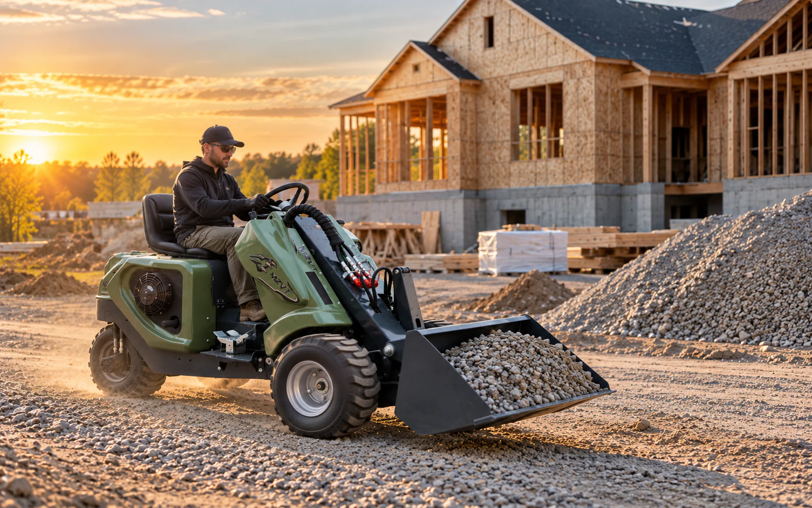 TYPHON MZVT handling construction materials on a work pad