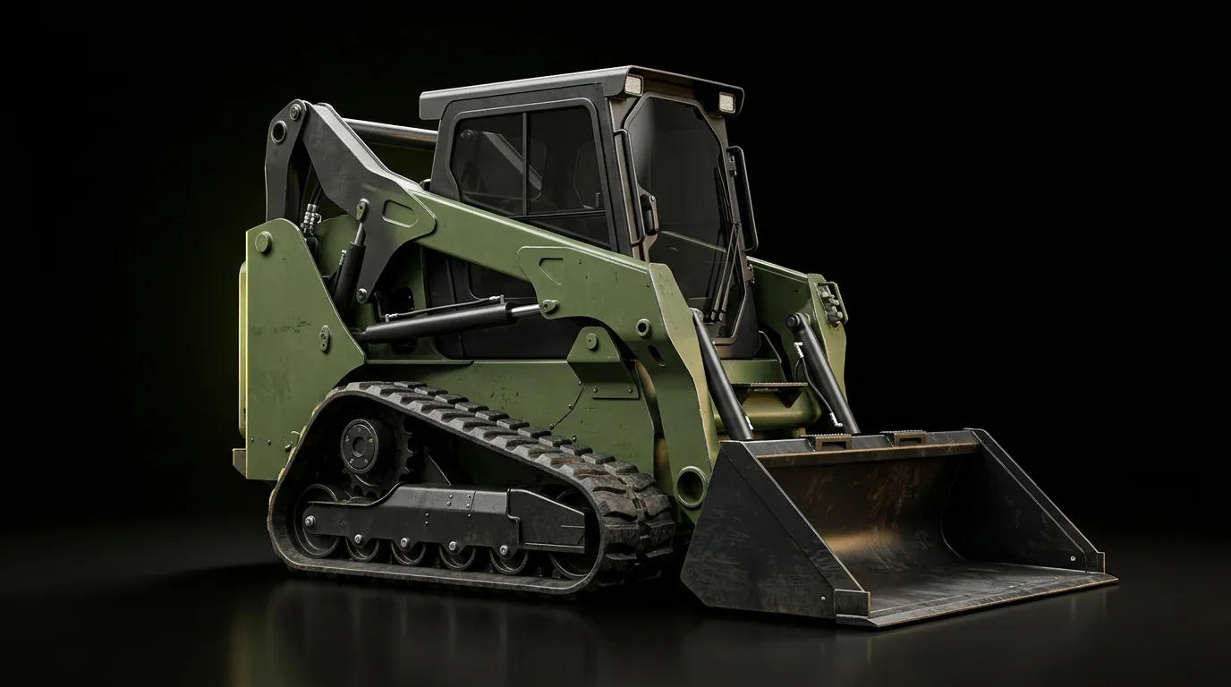 TYPHON MZVT Maneuverable Zero-Turn Versatile Tri-Wheel Loader front three-quarter view
